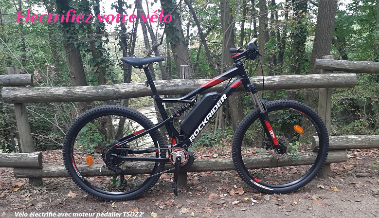 VTT électrifié avec kit moteur pédalier TSDZ2